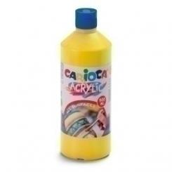 Tempera Carioca Acrilyc Liquida 500 Ml (Botella) Amarillo Primario