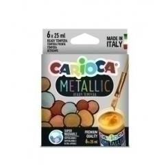 Tempera Carioca Metallic 25 Ml  Caja De 6 Colores