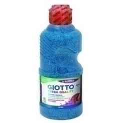 Tempera Giotto Liquida Glitter 250 Ml (Botella) Azul Cyan