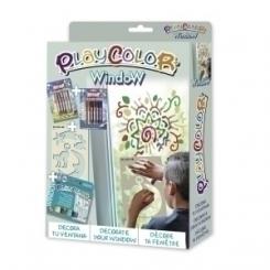 Tempera Instant Solida Playcolor Window Pack Window  (Tempera + Blister Instant Glitter Metallic + Blister Instant Glitter Neon + Plantilla A4 + Triptico)