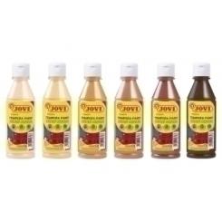 Tempera Jovi Liquida  250 Ml (Botella) Surtido Colores Multicultural Caja De 6 (Naranja, Magenta, Carne, Marron, Verde Oscuro Y Violeta)