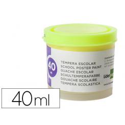 Tempera LIDERPAPEL escolar 40 ml amarillo limon
