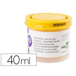 Tempera LIDERPAPEL Escolar 40 ml Amarillo Oro