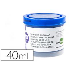 Tempera LIDERPAPEL escolar 40 ml azul ultramar