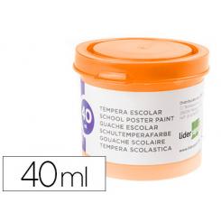 Tempera LIDERPAPEL escolar 40 ml naranja