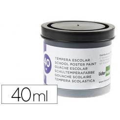 Tempera LIDERPAPEL escolar 40 ml negro