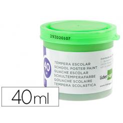 Tempera LIDERPAPEL Escolar 40 ml Verde Claro