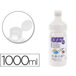 Tempera liquida LIDERPAPEL escolar 1000 ml blanco