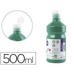 Tempera liquida LIDERPAPEL escolar 500 ml verde oscuro