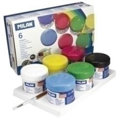 Tempera Milan 40 Ml (Bote) Estuche De 6 Colores Surtidos