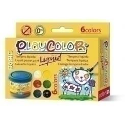 Tempera Playcolor Liquid 40 Ml (Bote) Estuche De  6