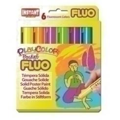 Tempera Solida Playcolor Fluo Pocket 5Gr. Estuche De 6 Colores