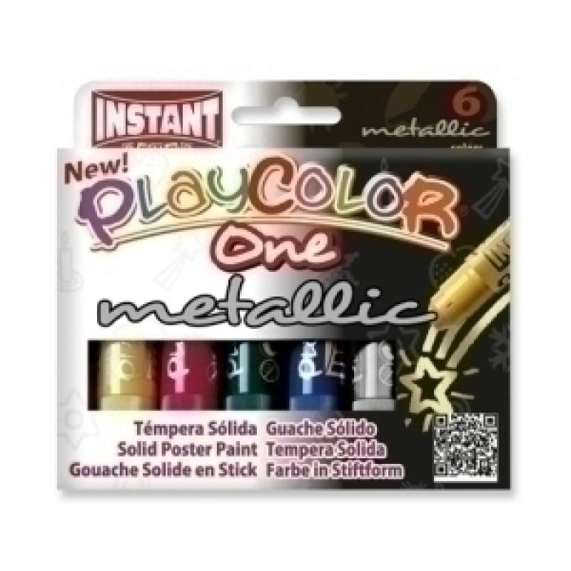 tempera-solida-playcolor-metallic-one-10gr-estuche-de-6-colores