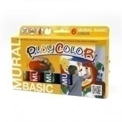 Tempera Solida Playcolor Mural 40Gr. Estuche De 6 Colores