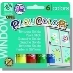 Tempera Solida Playcolor One Window 10Gr. Estuche De 6 Colores