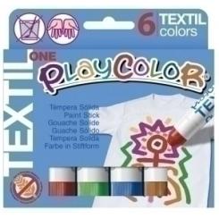 Tempera Solida Playcolor Textil One 10Gr. Estuche De 6 Colores