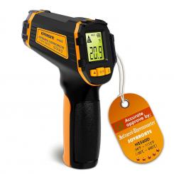 Termómetro Infrarrojo Pistola de Temperatura Láser Digital Sin Contacto (-50 ℃~600 ℃) para Moto, Coche, Cocina, Dulce, Parilla, Pizza, Horno, Congelador, Carne, Comida