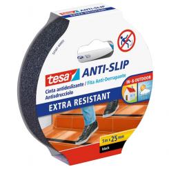 TESA Cinta antideslizante 5m x 25mm color negro