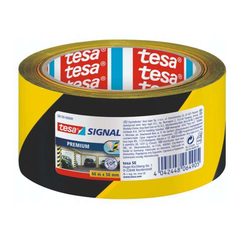 tesa-signal-cinta-adhesiva-senalizacion-para-marcado-y-advertencia-amarilla-y-negra-pvc-66m-x-50mm