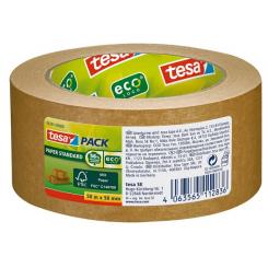 TESA tesapack Cinta de embalaje precinto PAPER STANDARD ECOLOGO, 50m x 50mm