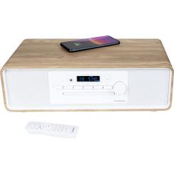 Thomson MIC301IBT sistema de audio para el hogar Microcadena de música para uso doméstico 10 W Blanco, Madera