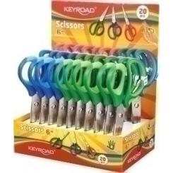 Tijera Escolar Keyroad 15 Cm Surtido Expositor De 20