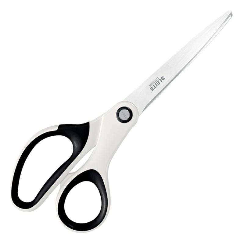 Tijeras LEITZ WOW ( blíster ) Titanium, 205mm, blanco