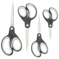 Tijeras Rapesco Con Mango Suave Varios Tamaños Paquete De 4 Negro