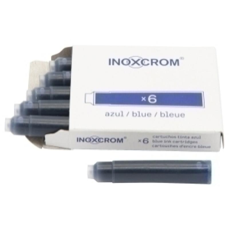 tinta-estilografica-inoxcrom-caja-6-cartuchos-azul