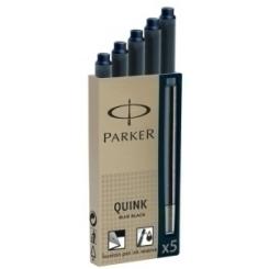 Tinta Estilografica Parker Caja 5 Cartuchos Azul Negro