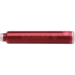 Tinta Estilografica Schneider Caja 6 Cartuchos Rojo