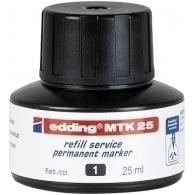 TINTA ROTULADOR EDDING PERMANENTE FRASCO 25 ml. MTK25 NEGRO