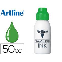 Tinta tampon ARTLINE verde bote 50 cc