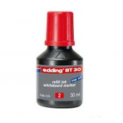Tintero con 30 ml. Para rellenar marcadores Edding para pizarra blanca. Color rojo.