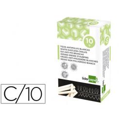 Tiza blanca antipolvo LIDERPAPEL caja de 10 unidades