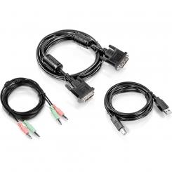 TK-CD06 cable para video, teclado y ratón (kvm) Negro 1,8 m