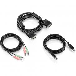 TK-CD10 cable para video, teclado y ratón (kvm) Negro 3 m