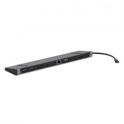 TnB DSMST12 base para portátil y replicador de puertos Alámbrico USB 3.2 Gen 1 (3.1 Gen 1) Type-C Negro