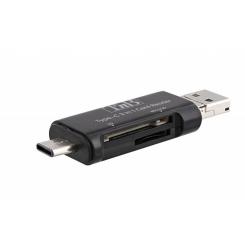 TnB TCREAD3IN1 lector de tarjeta USB 3.2 Gen 1 (3.1 Gen 1) Type-C Negro