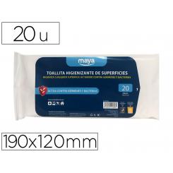 Toallita Desinfectante Para Superficies Medidas 190 X 120 mm Pack 20 Unidades
