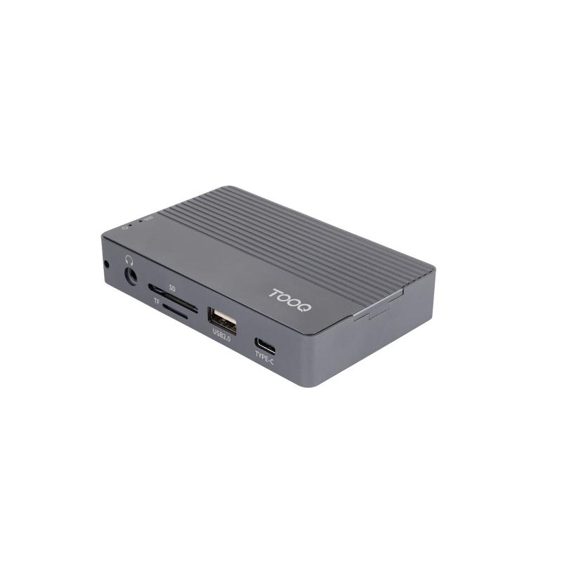 tooq-caja-externa-para-ssd-m2-nvme-sata-hub-usb-c-32-gen2-con-2x-usb-a-31-1x-usb-a-20-usb-c-32-gen2-hdmi-20-rj45-sd-tf-audio-usb-c-pd-100w-gris