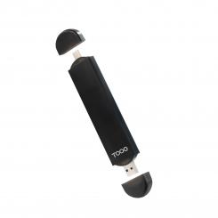 TooQ Caja Externa USB-C/M + USB-A/M para SSD M.2 NGFF/NVMe, Negra