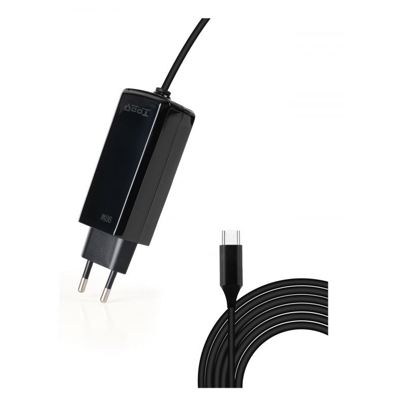 tooq-cargador-de-portatil-gan-usb-c-pd-90w-negro