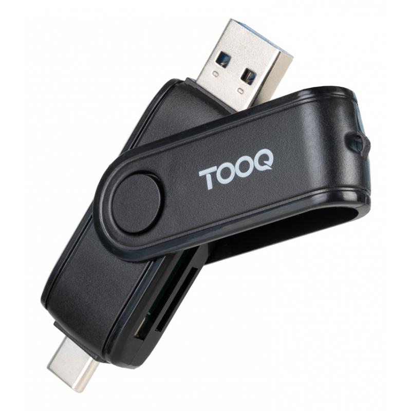tooq-lector-de-tarjetas-usb-usb-c-20-usb-a-30-sd-tf-color-negro