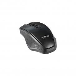 TooQ Ratón inalámbrico, 1600 DPI, 4 botones, Negro