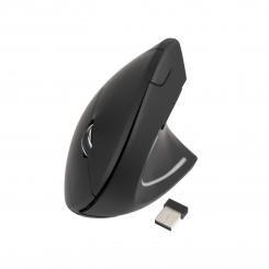 TooQ Ratón Inalámbrico Ergonómico Vertical 3200 DPI, 6 botones, Negro