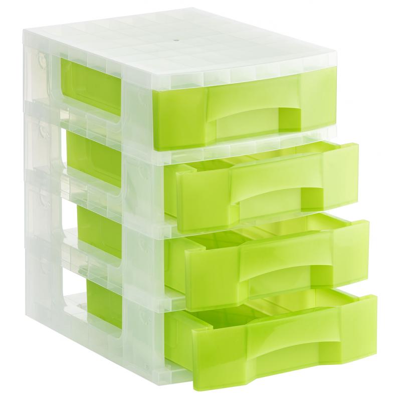 torre-almacenaje-4-cajones-6-ltrs-342x220x79-mm-polipropileno-copolimero-antiestatico-medidas-ext-390x290x430-mm-carcasa-cristal-translucido-c-cajones-kiwi-translucido