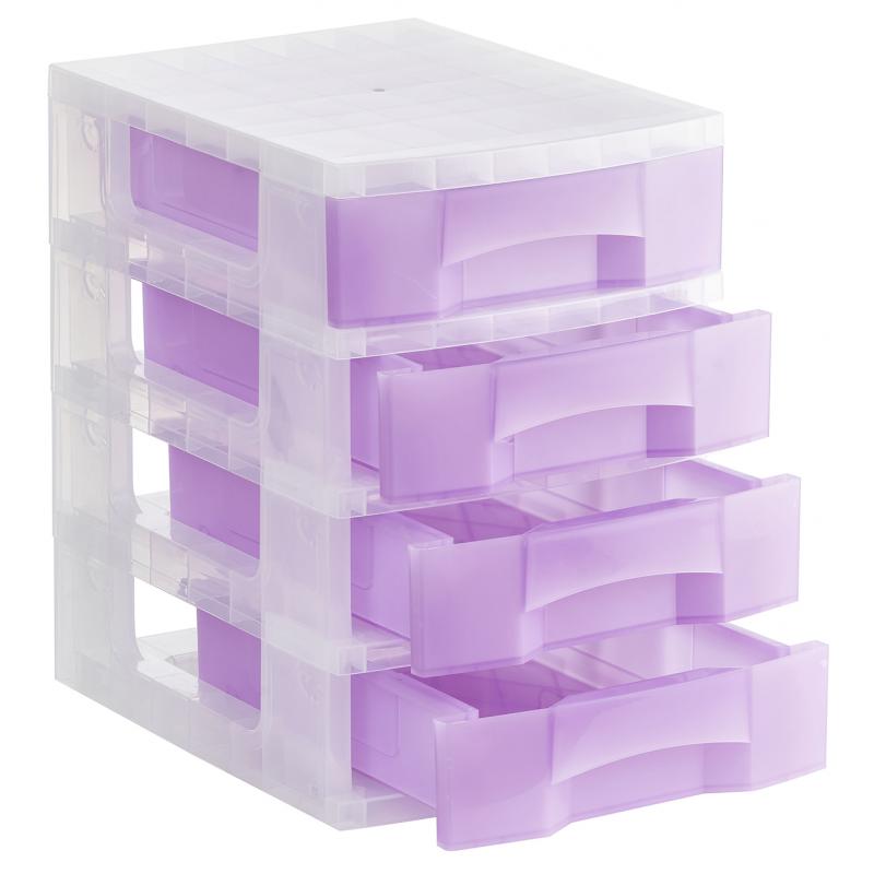 torre-almacenaje-4-cajones-6-ltrs-342x220x79-mm-polipropileno-copolimero-antiestatico-medidas-ext-390x290x430-mm-carcasa-cristal-translucido-c-cajones-malva-translucido