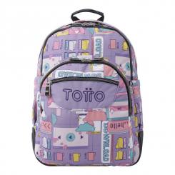 Totto Mochila Escolar Crayoles Ciber Morado