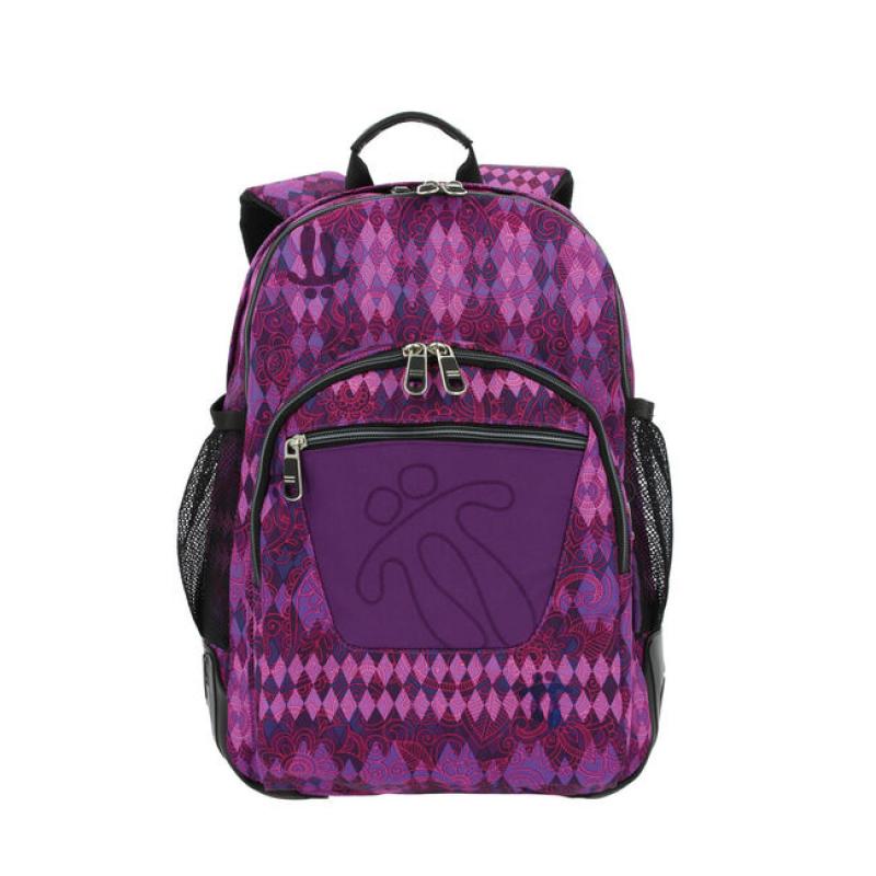 Totto Mochila Escolar Crayoles Refuerzo Caucho+Bolsillo Morada